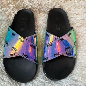 Iridescent PINK Slides.